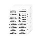 132Pcs Kitchen Pantry Labels Transparent Waterproof Labels DIY Jar Stickers