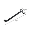 Stainless Steel Candle Cut Trimmer Cutter Snuffer Hook Clipper (Black) Newly