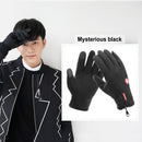 Unisex Waterproof Winter Outdoor Sports Thermal Full Finger Zipper Fleece Gloves