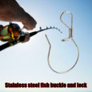 5Pcs Fish Lock Steel Outdoor Sports Fishing Y2C1 Fish A1X9 Buckles T0F7 G4V6