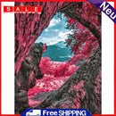5D DIY Diamond Painting Cherry Tree Rhinestone Kit Full Round Drill Wall Craft