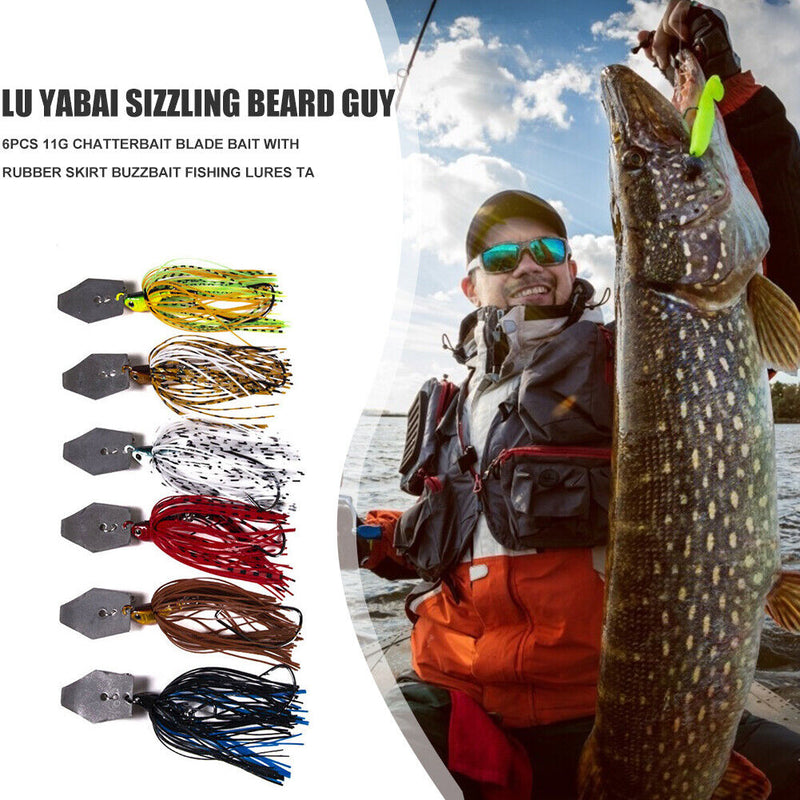 6x Iron Metal Sequins Lures 11g Sea Fishing Metal Plate Sinking Lead Jig Bait