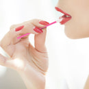 50pcs Disposable Lip Brush Stick Portable Mini Lipstick Applicator (Rose)