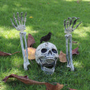 #A Halloween Realistic Skeleton Plastic Hand Bone Ornament Adjustable for Yard L