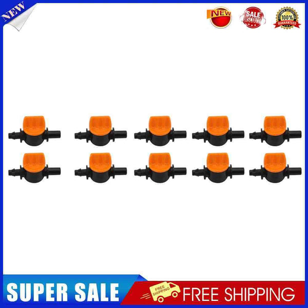 50pcs 4/7mm Mini Valves Garden Irrigation Barbed Water Hose Connectors