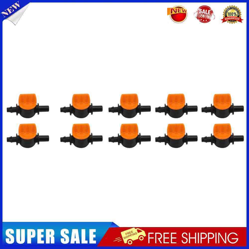 50pcs 4/7mm Mini Valves Garden Irrigation Barbed Water Hose Connectors