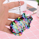 Sequins Pig Keychain Car Backpack Accessories Keyring Pendants (Multicolor)