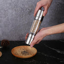 2 in 1 Adjustable Spice Grinder Sea Salt Jar Kitchen Tool Salt and Pepper Mill`