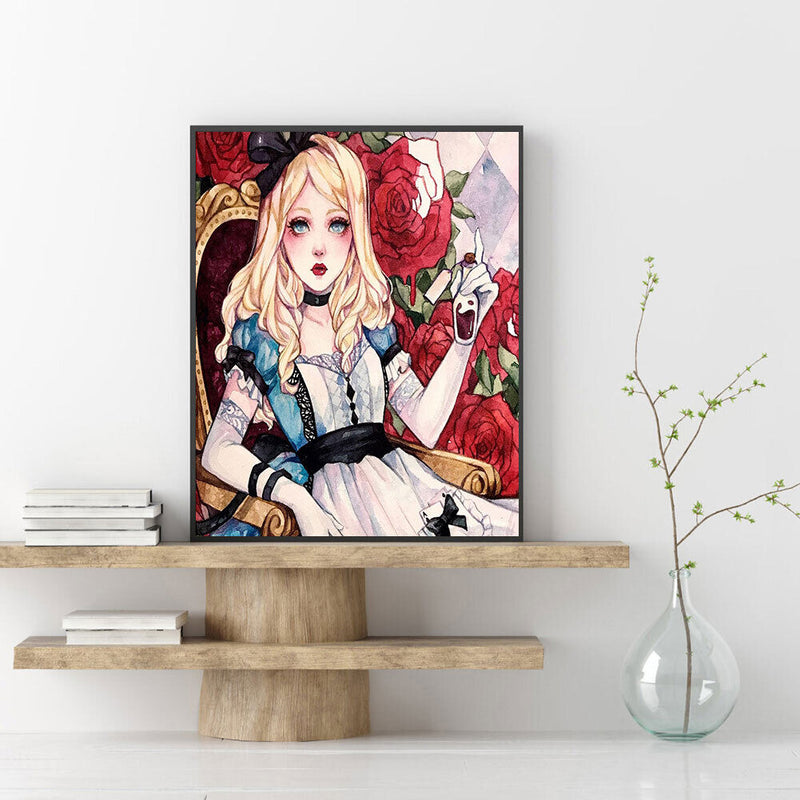 Rose Beauty Oil Paint By Numbers Kits Canvas Picture Wall Art DIY Craft Coloring