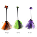 Halloween Broomstick Creative Chic Broom Props for Masquerades (Orange)
