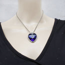 Women's Blue   Rhinestone Pendant Chain Necklace Choker Jewelry