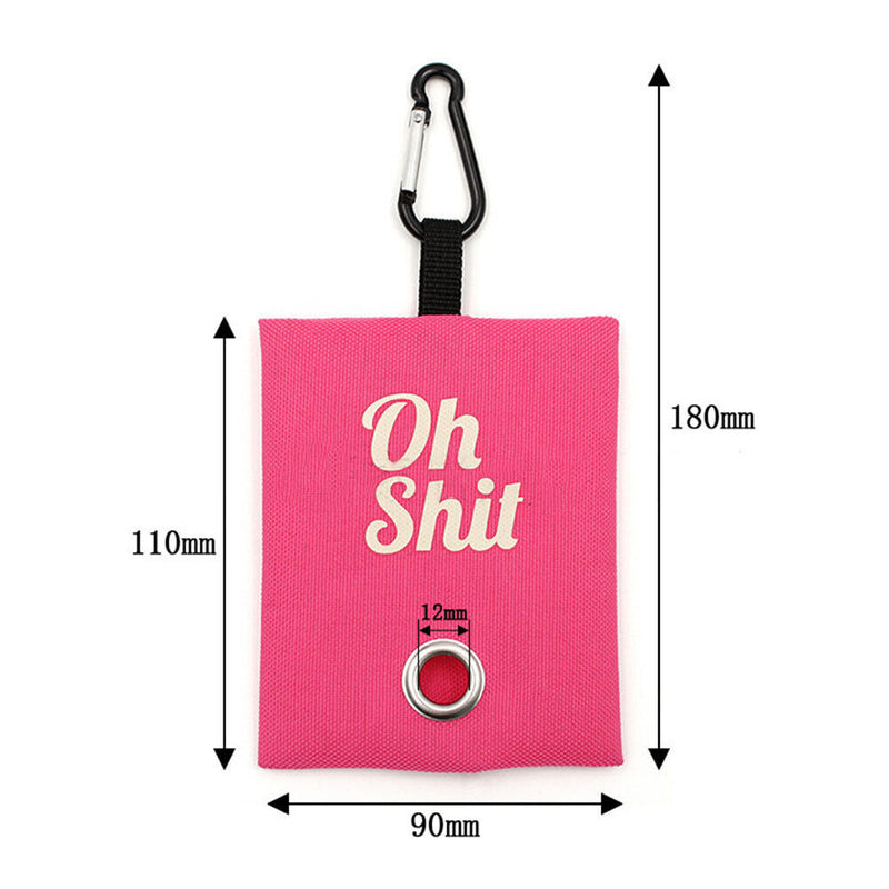 Pets Garbage Poop Bag Dispenser Dog Poop Waste Bag Holder Organizer (Pink)