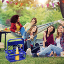 Portable Beer Rack Foldable Plastic Beer Basket Durable Wine Rack (Blue) Newly