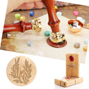 Wood Handle Paint Seal Retro Plant Pattern DIY Wax Seal Stamp Decor (C170) Newly