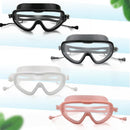 Swimming Goggles with Earplugs Waterproof Adults Diving Eyewear (White)2x
