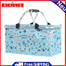 Insulated Cooler Bag with Handle, Large Capacity, Collapsible Picnic Basketball Tote