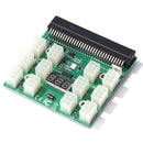 1200W PSU Breakout Board w/ LED Display 12 Ports PCIe 6 Pin for PS-2751-5Q Newly
