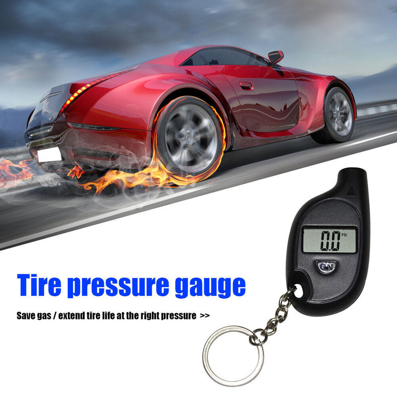 Mini LCD Digital Tire Pressure Gauge Keychain Car Tyre Air Pressure Gauge Newly