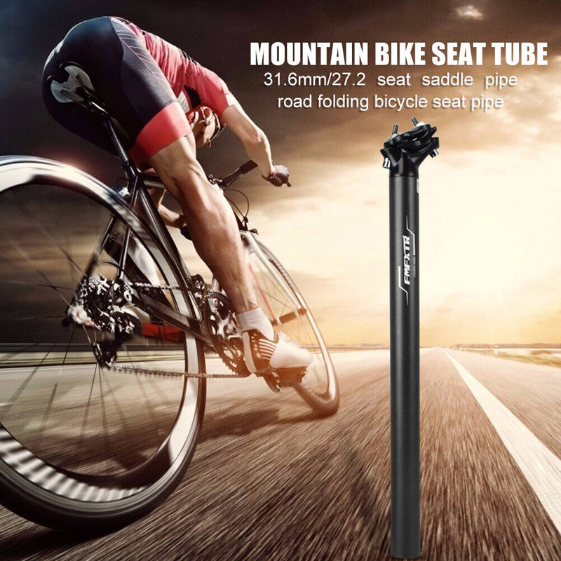 Bike Seat Post MTB Folding Bicycle Ultralight Seatpost (27.2x400mm Black) Newly