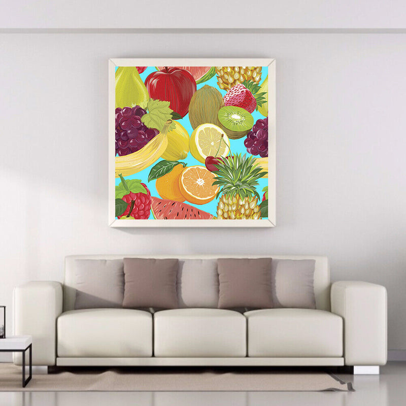 DIY Full Round Drill Drawing Kit 5D Fruit Painting Diamond Ornaments Artwork Set