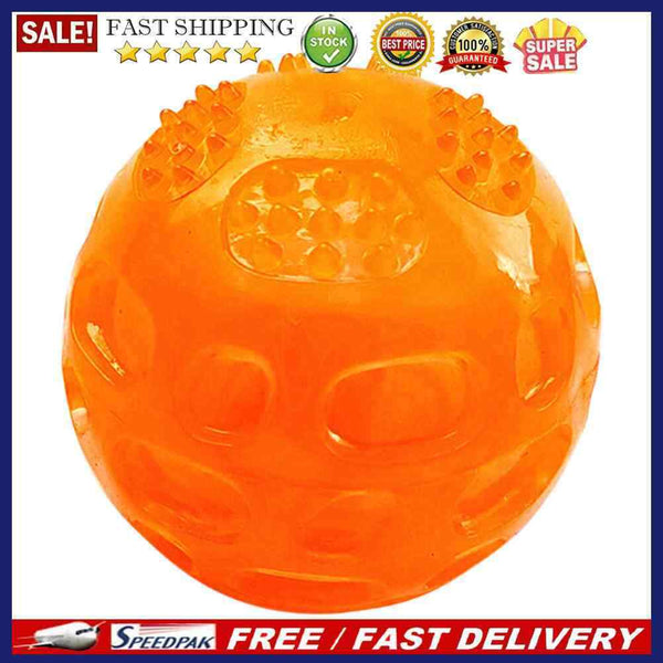 Puppy Tooth Cleaning Playing Bouncy Ball Bite Resistant Sound Molars Ball T