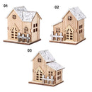 Fairy Lights Tree Hanging Christmas Wood House LED Light Lamp Xmas Ornament