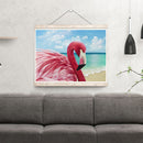 5D Diamond Painting Kit Flamingo Full Round Drill DIY Mosaic Picture Wall Arts