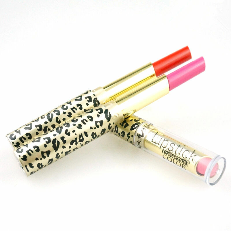 12 Colors Leopard Lipsticks Makeup-Lasting Lip Gloss Set Cosmetic Makeup V5K3