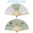 Bird Folding Fan DIY Handmade Oil Paint By Numbers Art Craft Fans