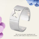Butterfly Open Couple Ring Stainless Steel Lover Wedding Rings Men Women Jewelry