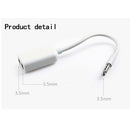 White Earphone Headphone Double Cord Adapter Y Splitter Cable Audio Cable