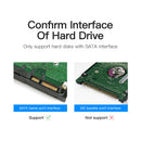 2.5 HDD SSD Case SATA to USB 3.0 Hard Drive Enclosure Support 8TB (Green)