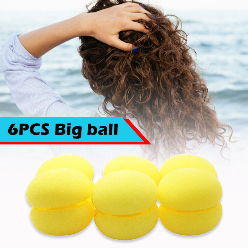 6pcs Sponge Big Curling Rollers Hair Foam Balls Mushroom DIY Hairdressing Tools