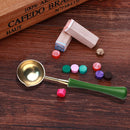 Sealing Wax Spoon Wood Handle Envelope Wax Seal Fire Paint Stamp Scoop (E) Newly