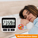 Digital Stopwatch Kitchen Countdown Timer Alarm Reminder Clock (Black)