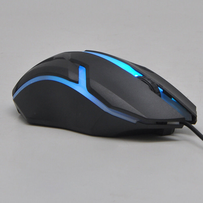 120cm USB 5500DPI 2 Buttons LED Business Mouse Optical Ergonomic for Game Office