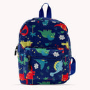 Fashion Girls Canvas Cartoon Print Backpack Casual Small Handbags (Blue)