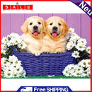 5D DIY Diamond Painting Two Dogs in Basketball Full Drill Embroidery Needlework Kits