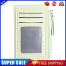 Women Wallet PU Solid Card Holder Money Bag Multi-slot Mini Purse (Green)