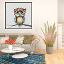 5D DIY Full Drill Diamond Painting Glasses Owl Cross Stitch Embroidery Kit Cr