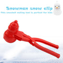 Snowball Maker Tool Snowman Shape DIY Snow Ball Tongs with Handle (Red) Newly