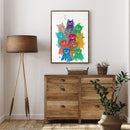 Part Special Shaped Drill Diamond Painting Colorful Cat DIY Handmade Art Gift