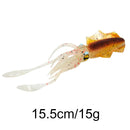 15.5cm 15g Bionic Squid Sea Fishing Lures Crankbait Artificial Wobbler Soft B