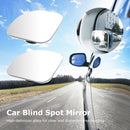 360 Degree HD Blind Spot Mirror Adjustable Wide Angle Rimless Driving Safety