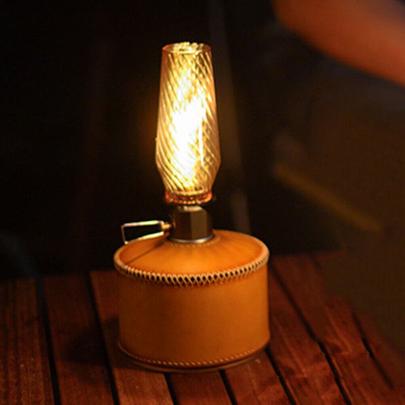 PU Leather Gas Canister Bag Cover LPG Fuel Can Protective Sleeve Brown (S) Newly