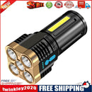 COB+LED 500LM Portable Flashlight USB Rechargeable Power Display Torch