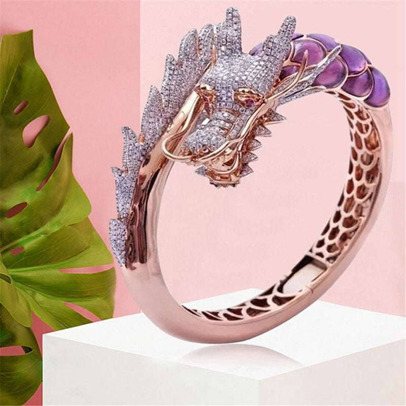 Engagement Crystal Wedding Band Rings Dragon Rings Gothic Rhinestone Zircon