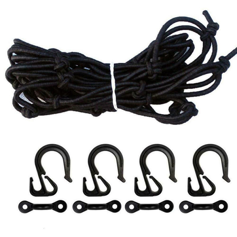 15"x15" Deck Cargo Bungee Net with Pad Eyes & Hooks Marine For Canoe Kayak M6B5