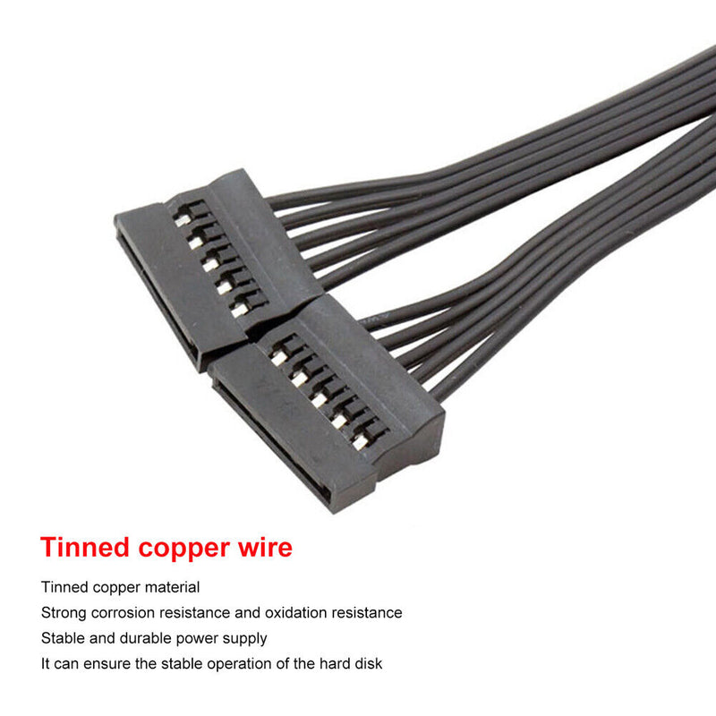 SATA 15pin Male To Female Extension Cable Connector for Computer Hard Disk
