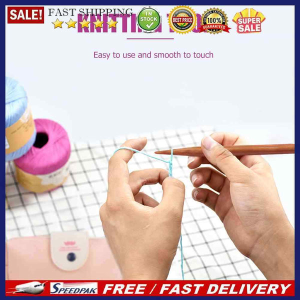 13pairs Knitting Knitting Colorful Carbonization Bamboo Crochet Hooks Clips Set
